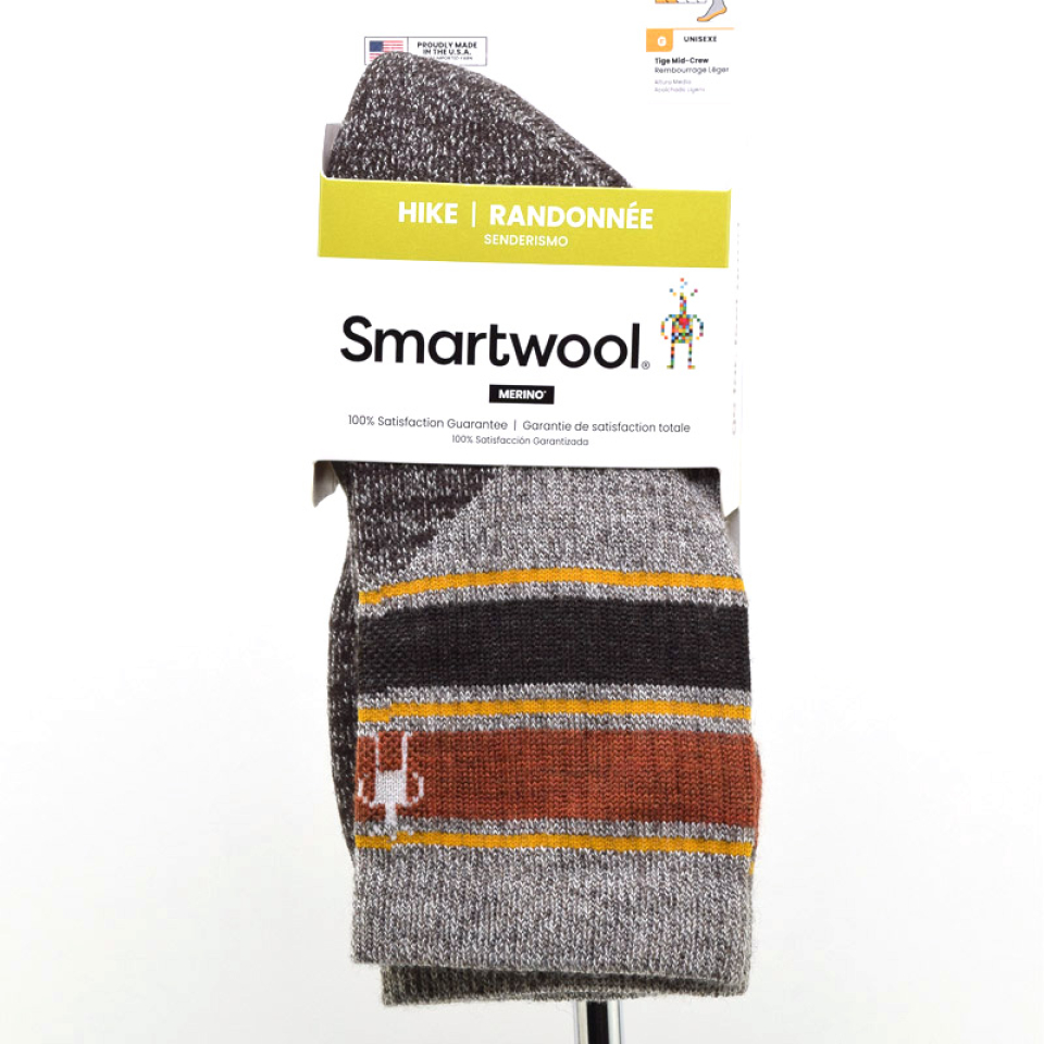 BAS REG - HIKE LIGHT STRIPED MID CREW - SMARTWOOL BAS REG - HIKE LIGHT STRIPED MID CREW - SMARTWOOL