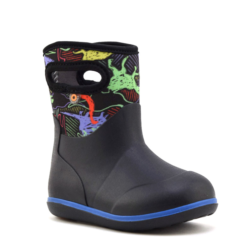 BEG - BABY CLASSIC NEON DINO - BOGS